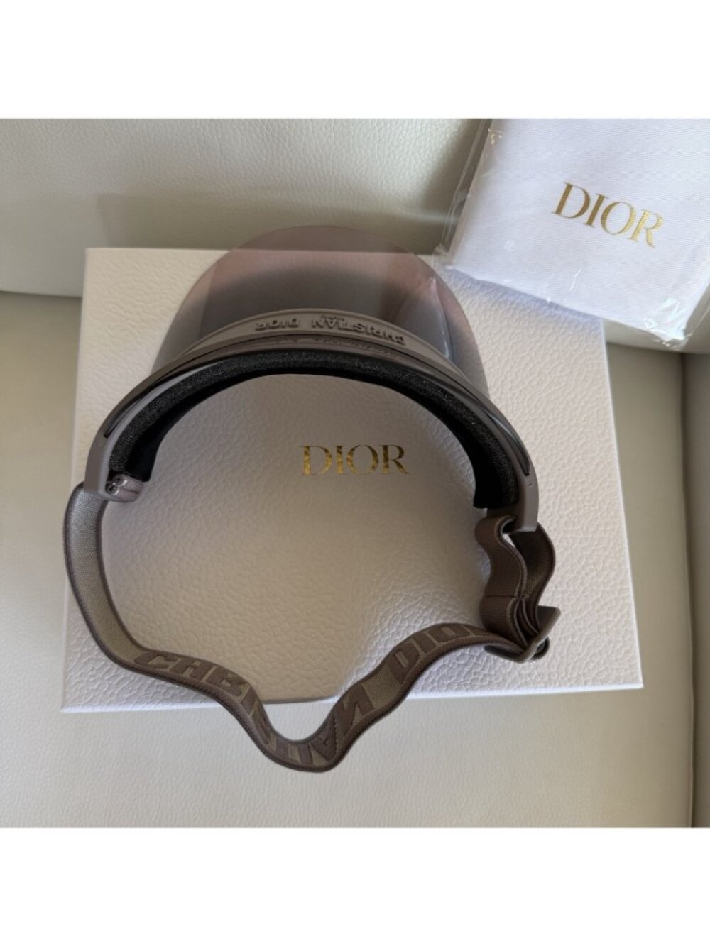 NEW DIOR Visor Sunglasses Grey DiorClub V1U 100% Auth Gradient Sunshield - Picture 7 of 12